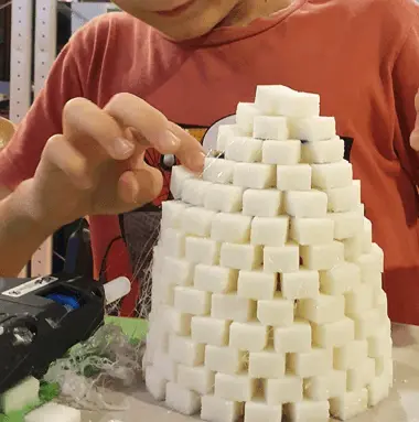 Student work from the Arkki Snow Castle project, for ages 7 to 9.
