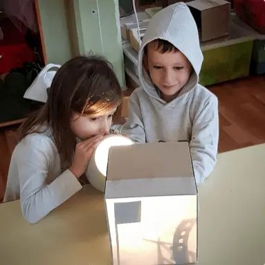 Student work from the Arkki Shadow Theater project, for ages 7 to 9.