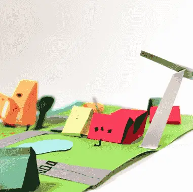 Student work from the Arkki Pop-Up House project, for ages 10 to 12.