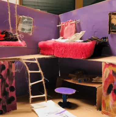 Student work from the Arkki The Room Of My Dreams project, for ages 10 to 12.
