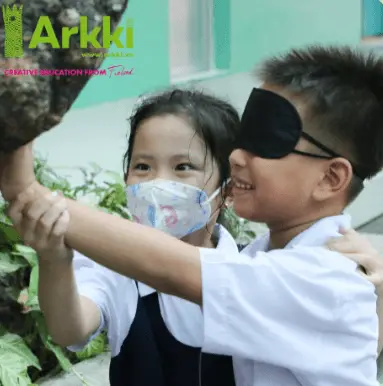 Student work from the Arkki Sensory Walk project, for ages 4 to 6.